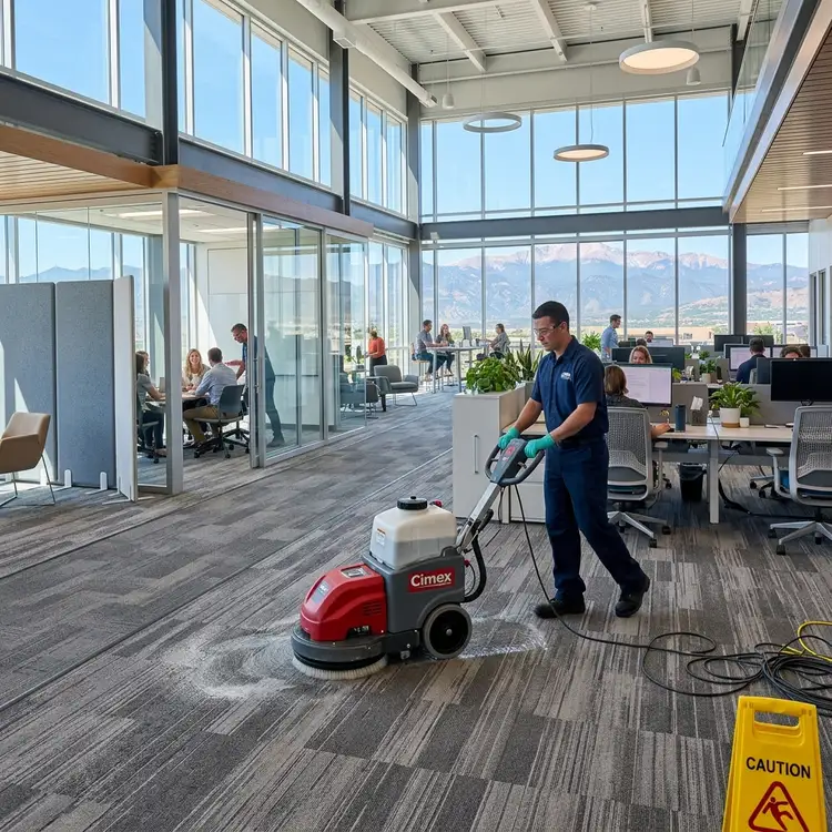 Commercial VLM Encapsulation Carpet Cleaning in Colorado Springs Office