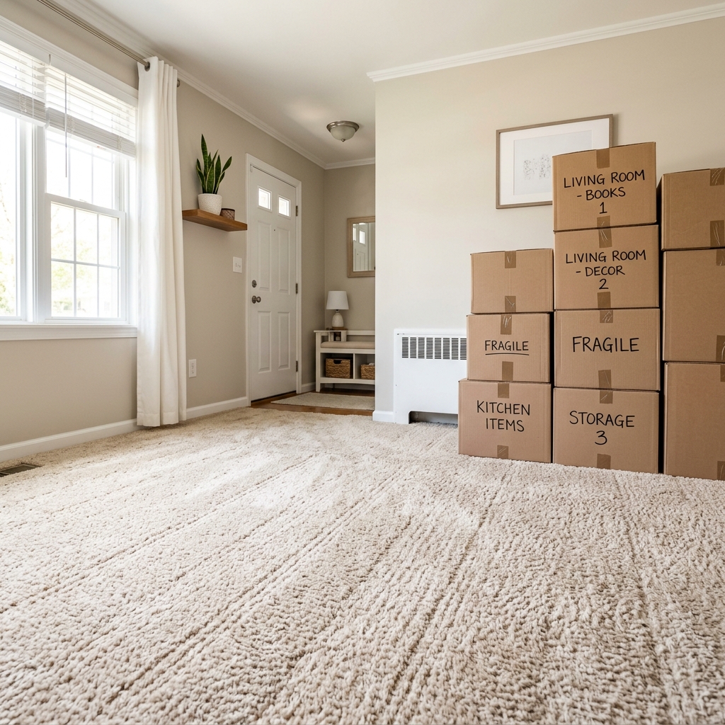 Clean residential home ready for military PCS inspection